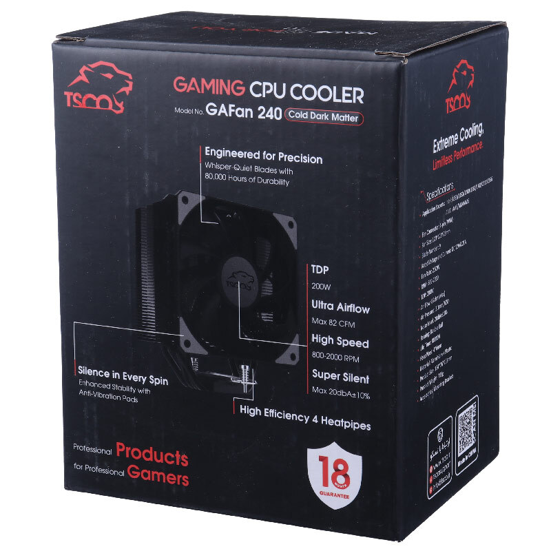 خنک کننده پردازنده تسکو GAFan 240 Cold Dark Matter