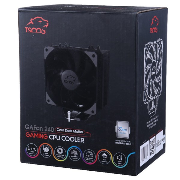 خنک کننده پردازنده تسکو GAFan 240 Cold Dark Matter