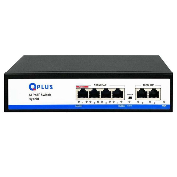 سوییچ 4 پورت POE کیو پلاس PL-PH4002