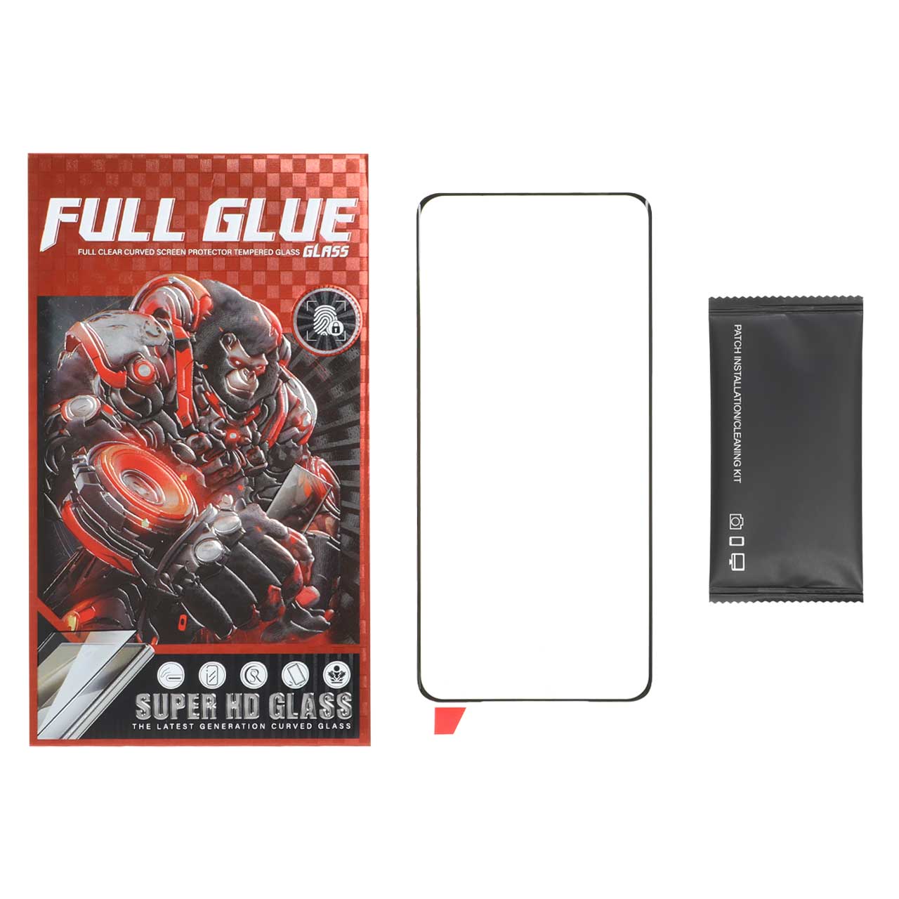محافظ صفحه نمایش شیشه ای خم فول چسب اورجینال Full Glue Gorilla مدل Samsung Galaxy S21 Ultra (پک دار)
