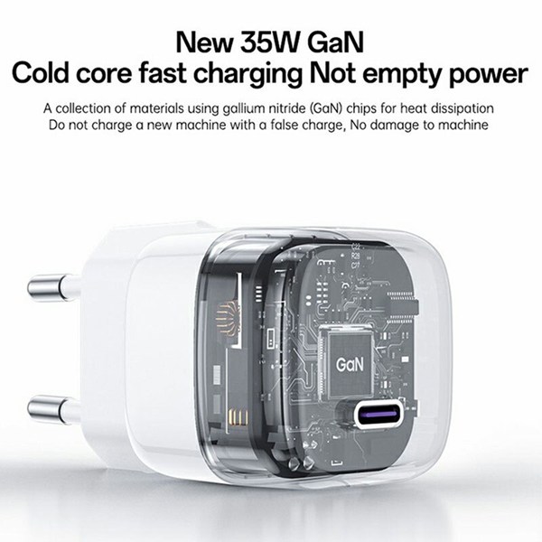 شارژر دیواری 35 وات یسیدو YC103 GaN PD 3A