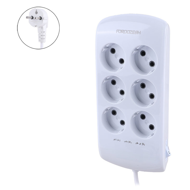 محافظ برق دیجیتال کامپیوتر و صوتی تصویری 6 خانه فروزش Lotus LT600 با کابل 2.8 متری کد 2