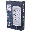 محافظ برق دیجیتال کامپیوتر و صوتی تصویری 6 خانه فروزش Lotus LT600 با کابل 2.8 متری کد 2