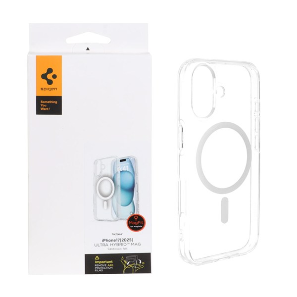 قاب اورجینال Spigen ULTRA HYBRID MagSafe مدل Apple iPhone 17 - شفاف (پک دار)