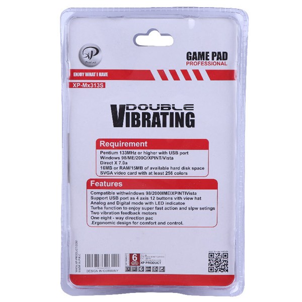 دسته بازی دوبل شوکدار ایکس پی پروداکت XP-MX313S