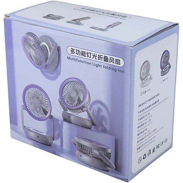 پنکه رومیزی شارژی Multifunction Light Folding Fan FS-26