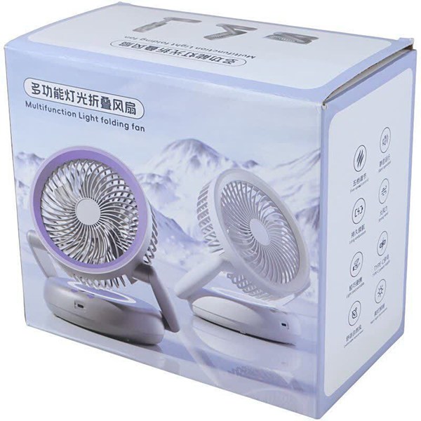 پنکه رومیزی شارژی Multifunction Light Folding Fan FS-26