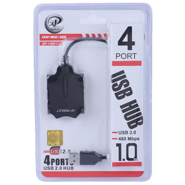 هاب 4 پورت USB ایکس پی پروداکت H-801U