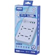 چند راهی 4 خانه یوکی EB01 با کابل 1.5 متری + شارژر USB و Type-C
