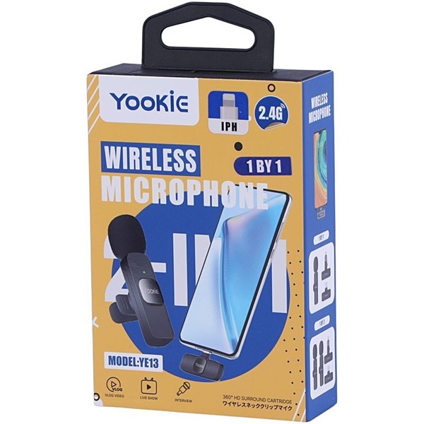 میکروفون یقه ای بی سیم یوکی YE13 Lightning
