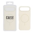 قاب سیلیکونی پاک کنی اورجینال درجه یک MagSafe مدل Apple iPhone 17 Air - کرم (پک دار)
