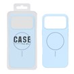 قاب سیلیکونی پاک کنی اورجینال درجه یک MagSafe مدل Apple iPhone 17 Pro Max - آبی آسمانی (پک دار)