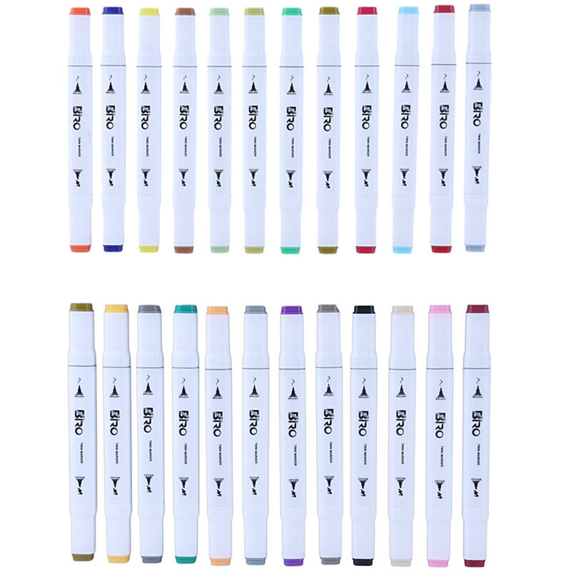 ماژیک نقاشی دو سر 24 رنگ بیرو Twin Marker