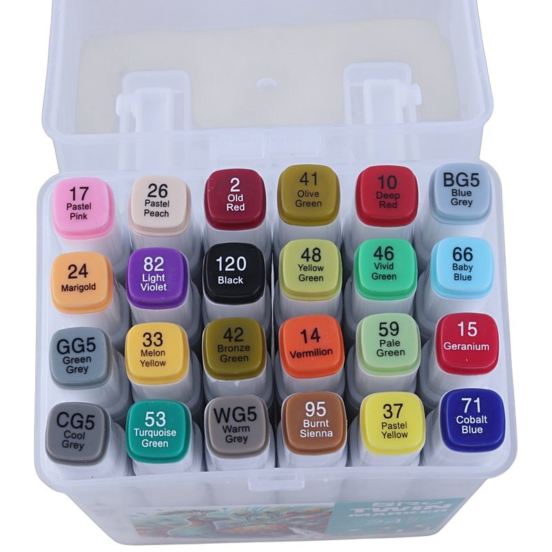 ماژیک نقاشی دو سر 24 رنگ بیرو Twin Marker