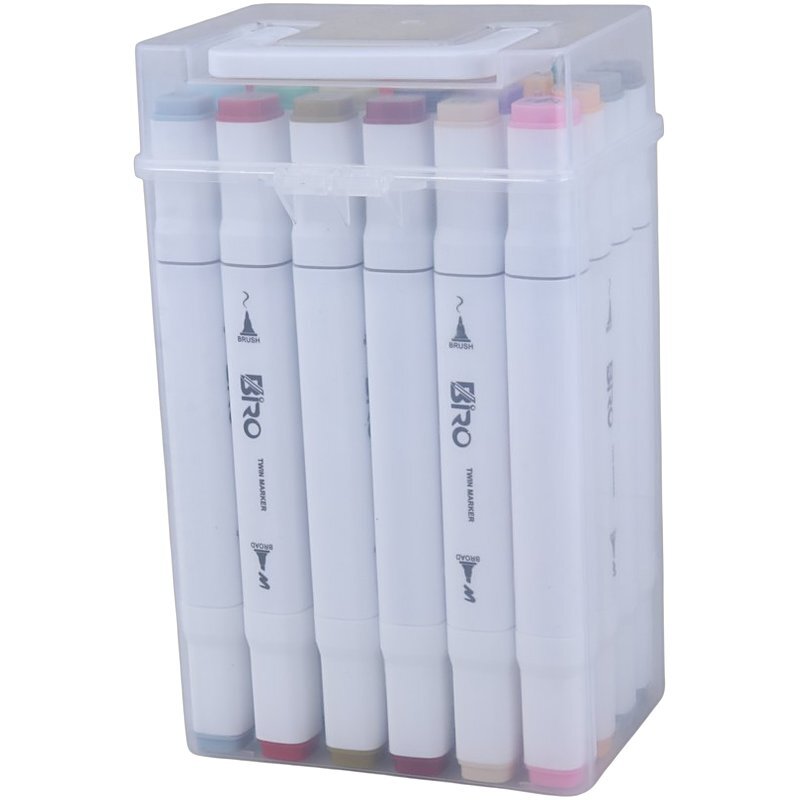 ماژیک نقاشی دو سر 24 رنگ بیرو Twin Marker