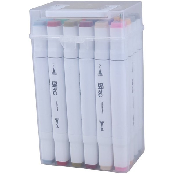 ماژیک نقاشی دو سر 24 رنگ بیرو Twin Marker
