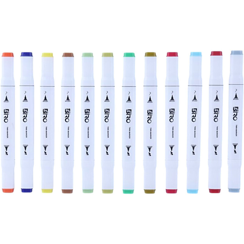 ماژیک نقاشی دو سر 24 رنگ بیرو Twin Marker