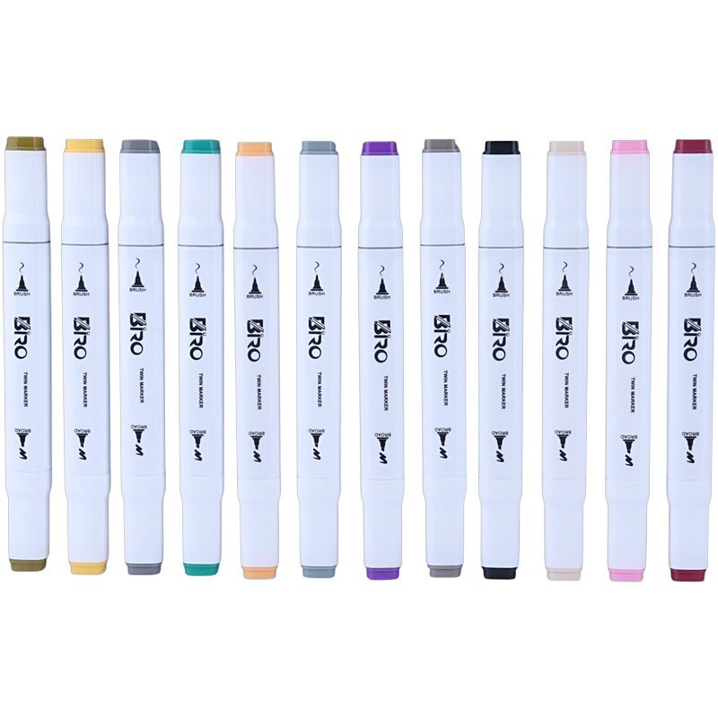 ماژیک نقاشی دو سر 24 رنگ بیرو Twin Marker
