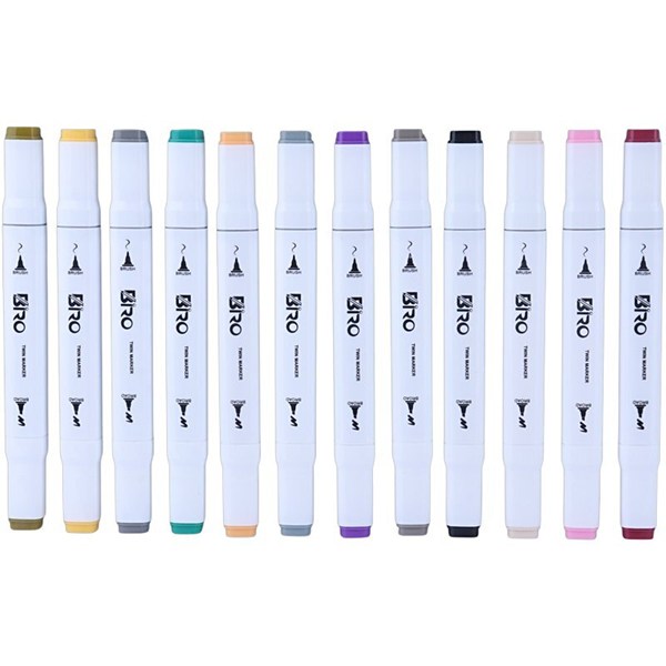 ماژیک نقاشی دو سر 24 رنگ بیرو Twin Marker