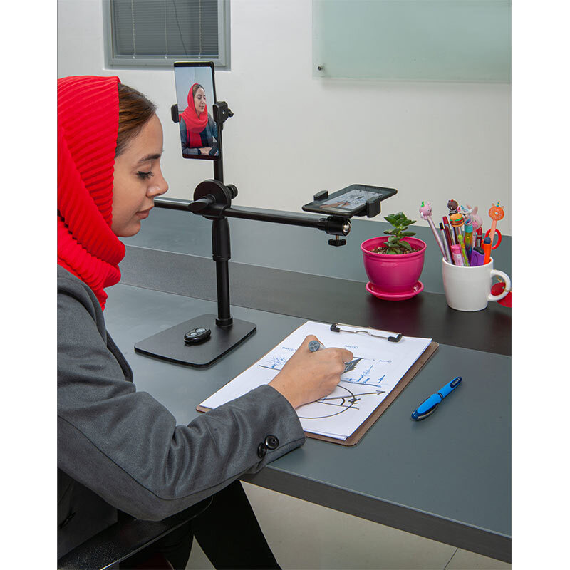 پایه نگهدارنده گوشی موبایل بلوتوثی دوتایی ارگوتک WMH008