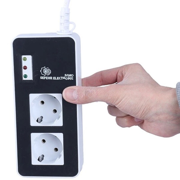 محافظ برق یخچال و فریزر 2 خانه سامو سپهر الکترونیک SSE 100 با کابل 2.8 متری