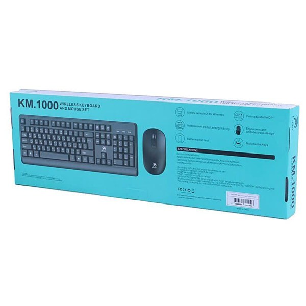 کیبورد و موس بی سیم پی نت KM.1000