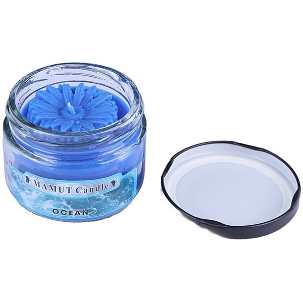 شمع شیشه ای عطری گرد ماموت کندل کد MO-75