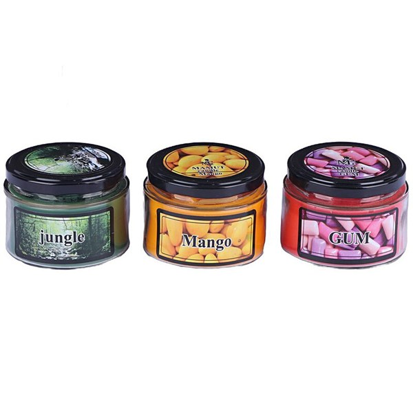 شمع شیشه ای عطری گرد بزرگ ماموت کندل کد MO-85