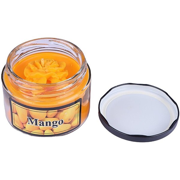 شمع شیشه ای عطری گرد بزرگ ماموت کندل کد MO-85