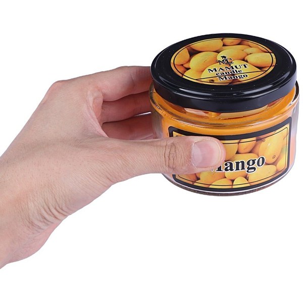 شمع شیشه ای عطری گرد بزرگ ماموت کندل کد MO-85