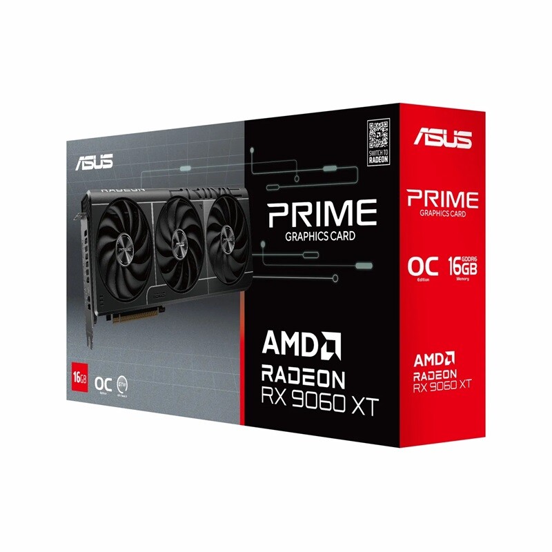 کارت گرافیک ASUS Prime Radeon RX 9060 XT OC Edition 16GB GDDR6 128Bit