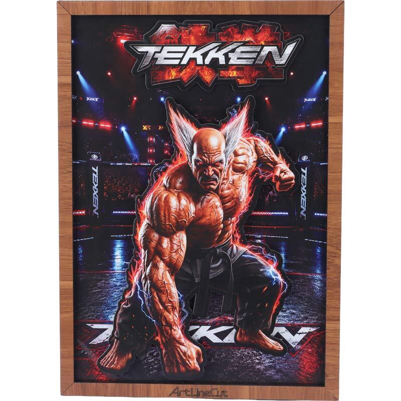 تابلو شاسی سه بعدی آرت لاین کات طرح Tekken سایز 30*40 سانتی متر