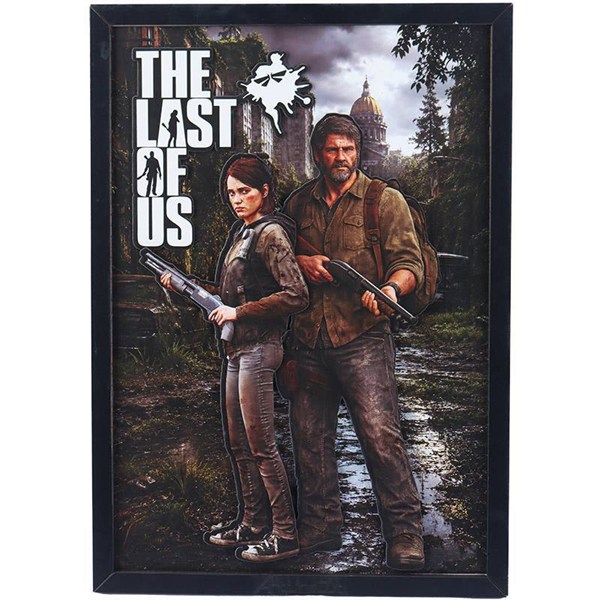 تابلو شاسی سه بعدی آرت لاین کات طرح The Last Of Us سایز 30*40 سانتی متر