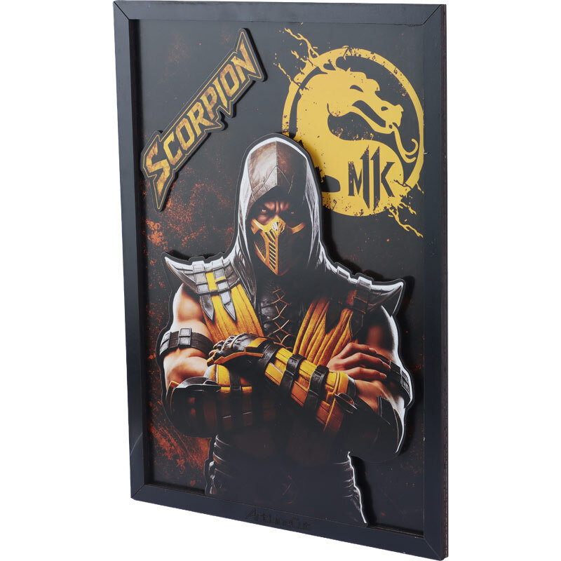 تابلو شاسی سه بعدی آرت لاین کات طرح Scorpion سایز 30*40 سانتی متر