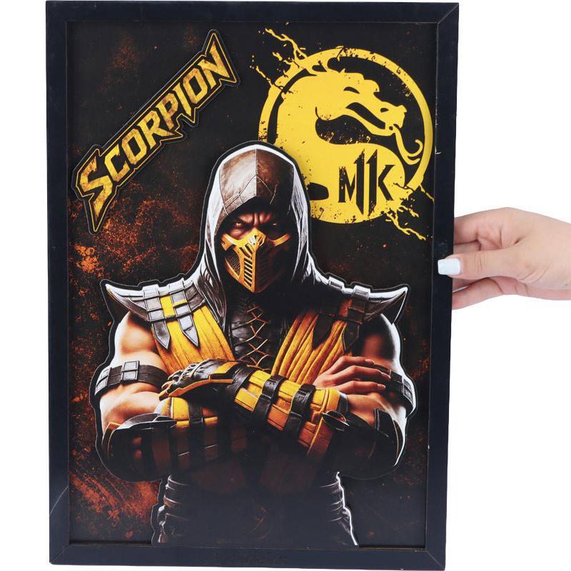 تابلو شاسی سه بعدی آرت لاین کات طرح Scorpion سایز 30*40 سانتی متر