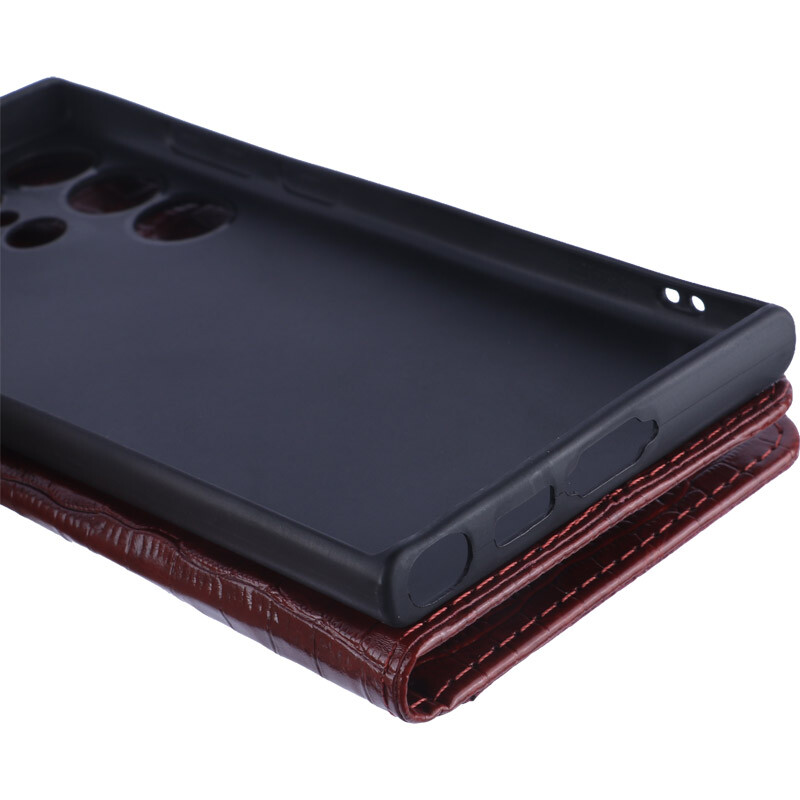 کیف چرمی پوست ماری مگنتی سامسونگ Galaxy S23 Ultra محافظ لنزدار
