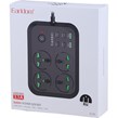 چند راهی 4 خانه ارلدام ES-SC30 با کابل 1.85 متری + شارژر USB و Type-C