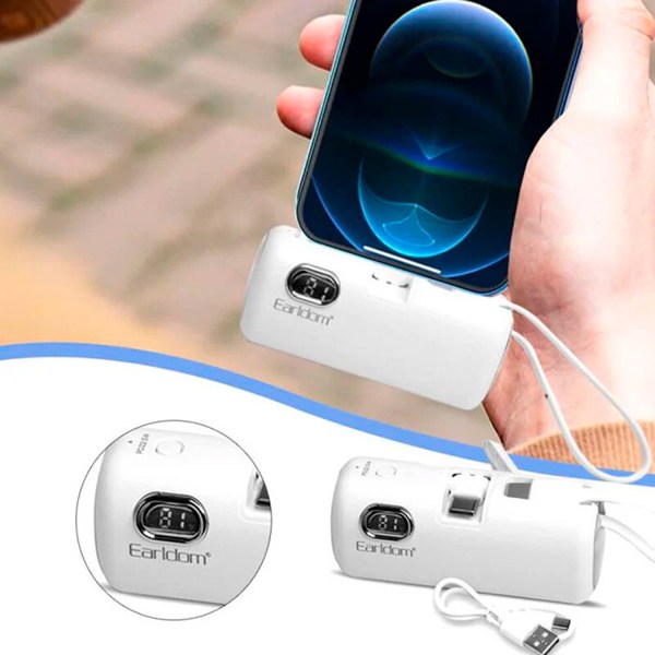 پاور بانک فست شارژ ارلدام ET-PD41C VOOC QC3.0 PD 22.5W ظرفیت 5000 میلی آمپر ساعت