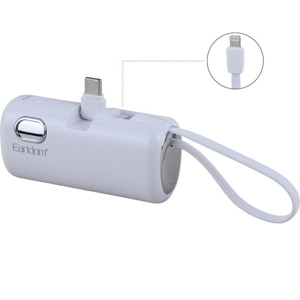 پاور بانک فست شارژ ارلدام ET-PD41C VOOC QC3.0 PD 22.5W ظرفیت 5000 میلی آمپر ساعت