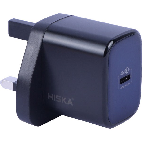 شارژر دیواری 25 وات هیسکا H-127UK GaN QC3.0 PD 3A
