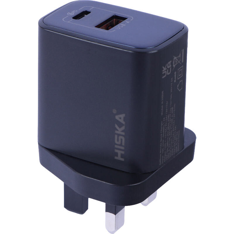 شارژر دیواری 45 وات هیسکا H-145UK GaN PD QC3.0 3A