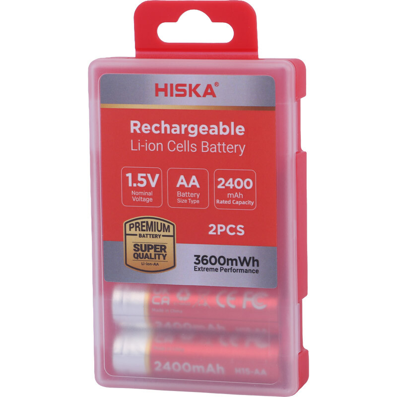 باتری دوتایی قلمی شارژی هیسکا Hiska H15-AA2 AA 2400mAh