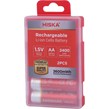باتری دوتایی قلمی شارژی هیسکا Hiska H15-AA2 AA 2400mAh