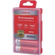 باتری چهارتایی قلمی شارژی هیسکا Hiska H15-AA4 AA 2400mAh