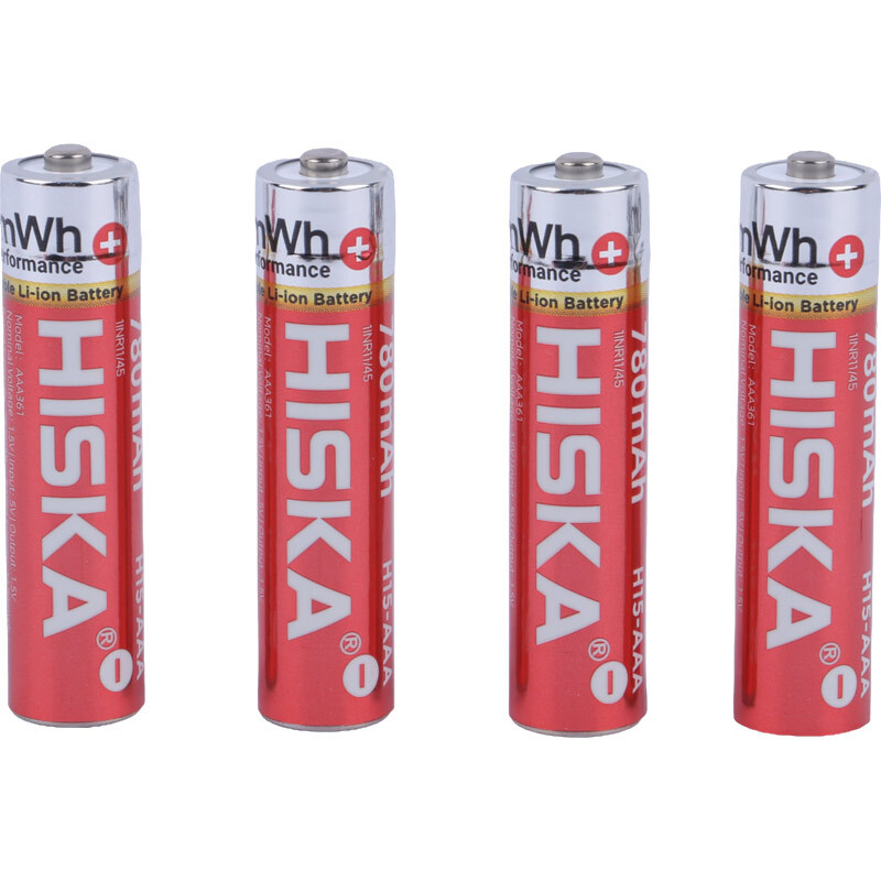 باتری چهارتایی نیم قلمی شارژی هیسکا Hiska H15-AAA4 AAA 780mAh