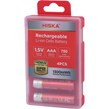 باتری چهارتایی نیم قلمی شارژی هیسکا Hiska H15-AAA4 AAA 780mAh