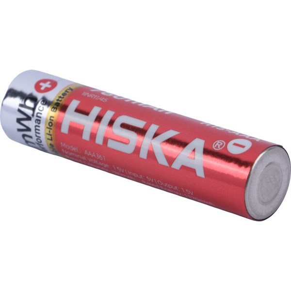 باتری چهارتایی نیم قلمی شارژی هیسکا Hiska H15-AAA4 AAA 780mAh