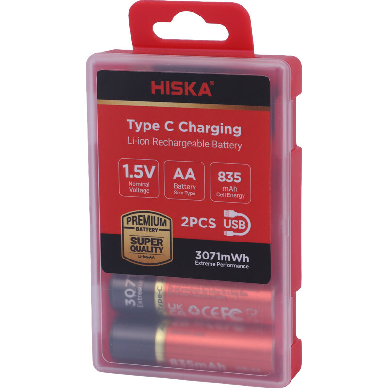 باتری دوتایی قلمی شارژی هیسکا Hiska H16-AA2 AA 835mAh