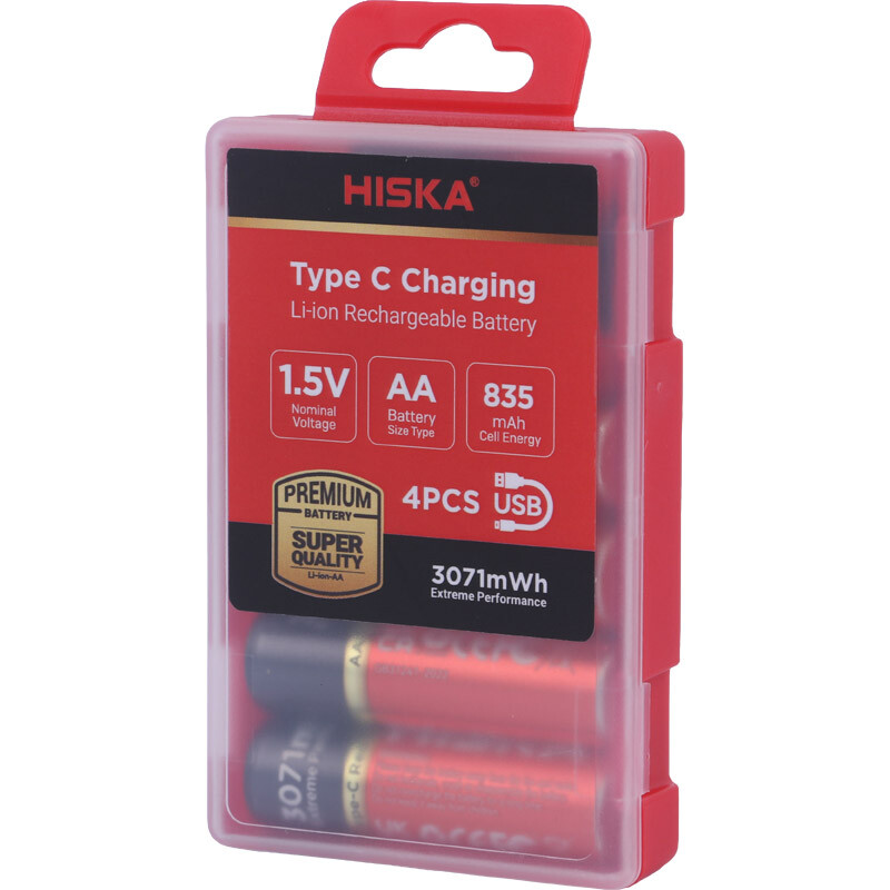 باتری چهارتایی قلمی شارژی هیسکا Hiska H16-AA4 AA 835mAh