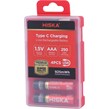 باتری چهارتایی نیم قلمی شارژی هیسکا Hiska H16-AAA4 AAA 250mAh